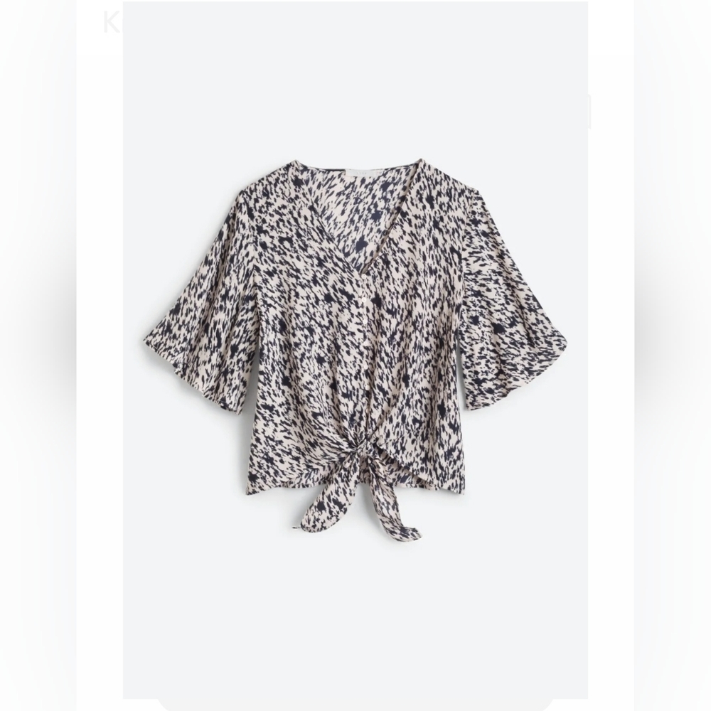 LUSH Krisantha Tie Front Blouse